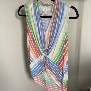 Rainbow Twist Front Top